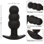 CALEXOTICS - ROCK BOTTOM PLUG ANAL COM ESFERAS 10 VIBRAÃÃES SILICONE PRETO